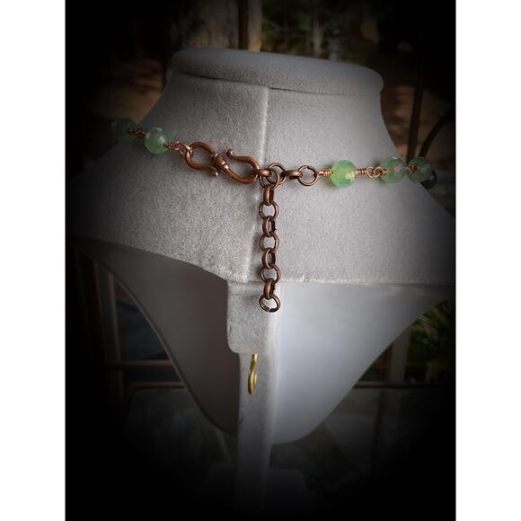 Artisan Wire Link Necklace Hand Hammered - Picture 5 of 10